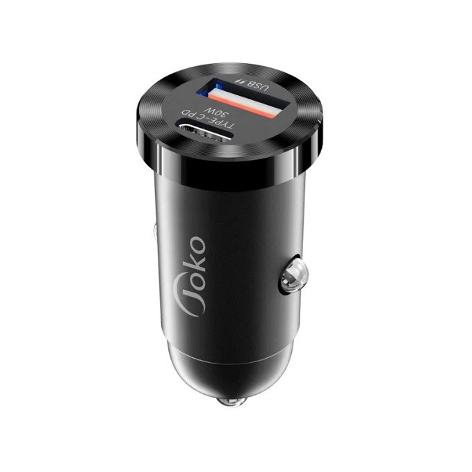 Auto punjač JOKO JK-79 3A, QC3.0 22.5W, PD 30W crni
