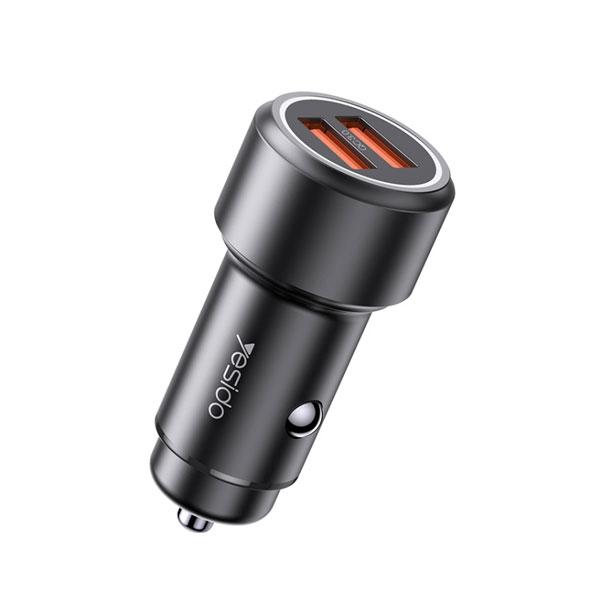 Auto punjač YESIDO Y43 sa 2 izlaza QC 3.0 36W