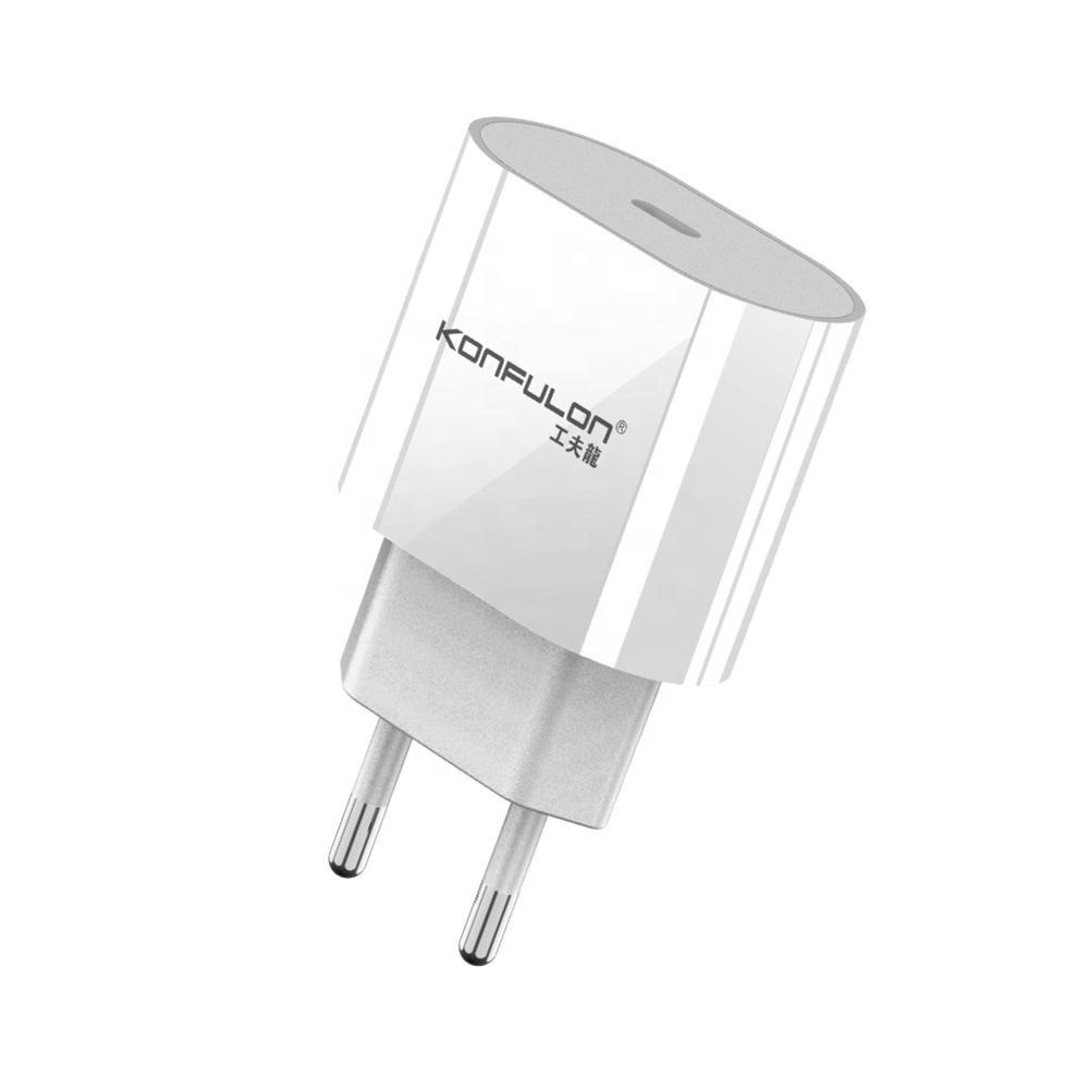 Kućni punjač KONFULON C71 + DC13 Type-C na Lightning 20W 1M beli