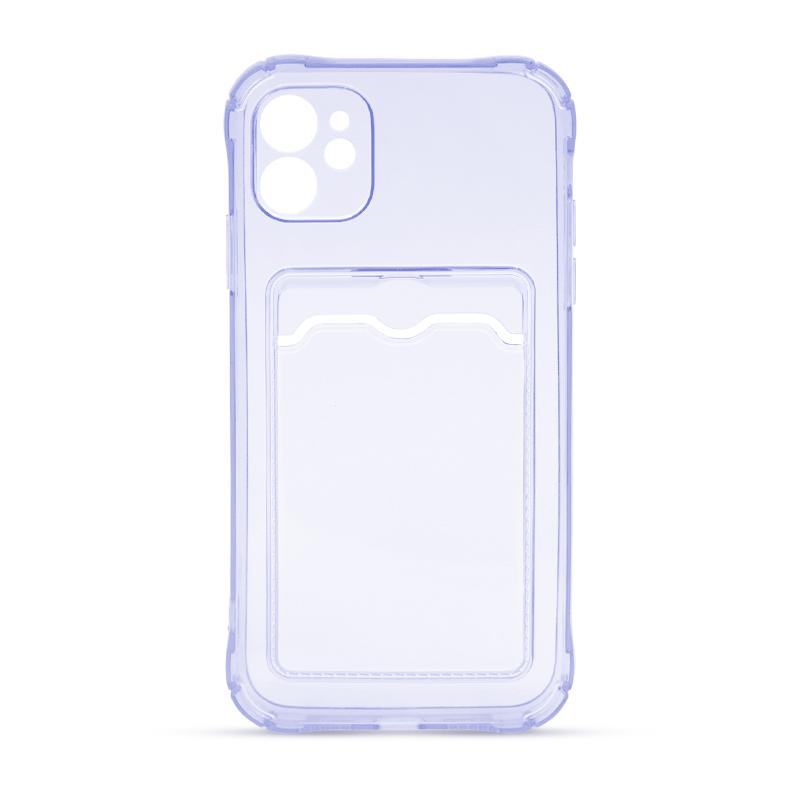 Futrola CLEAR WALLET za Iphone 11 ljubicasta