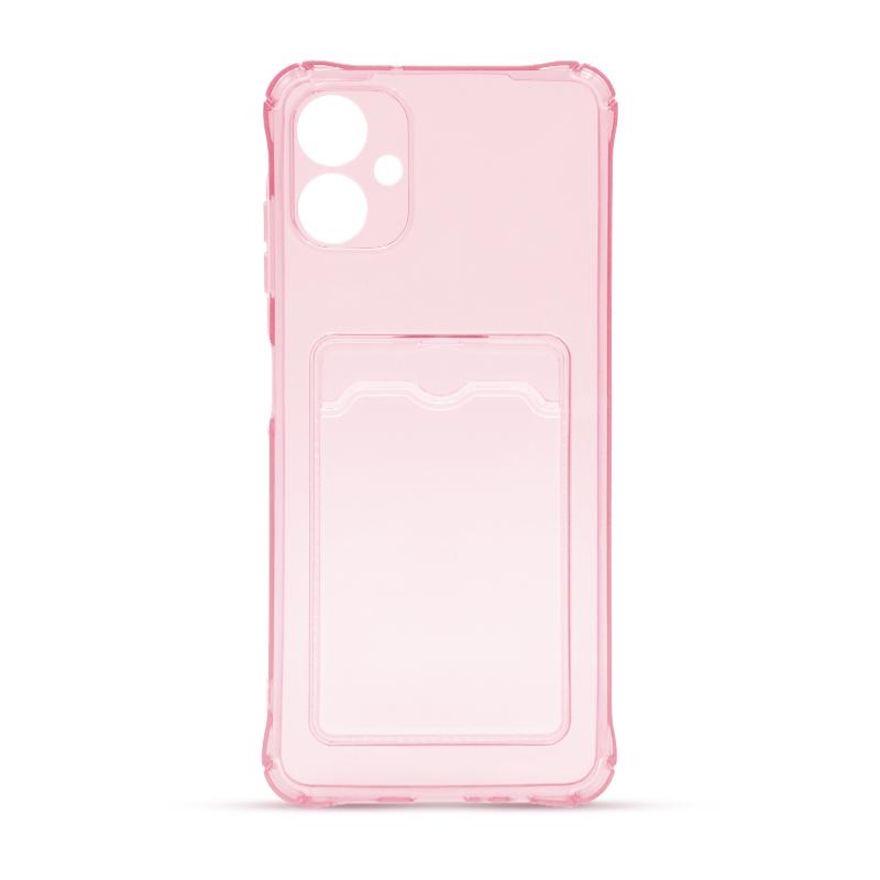Futrola CLEAR WALLET za Samsung A06 roze