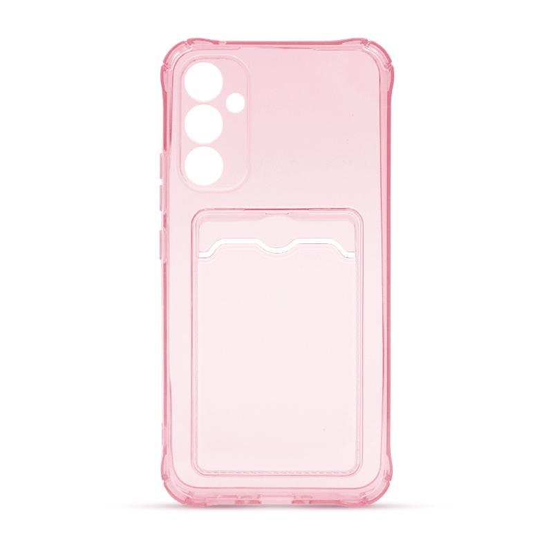 Futrola CLEAR WALLET za Samsung A34 roze