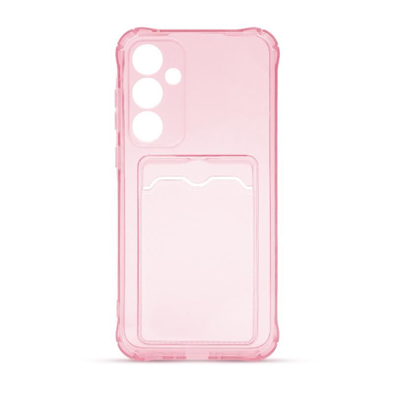 Futrola CLEAR WALLET za Samsung A35 roze