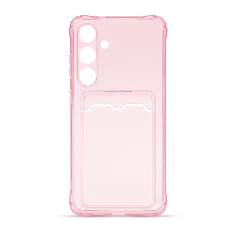 Futrola CLEAR WALLET za Samsung S24 Plus roze