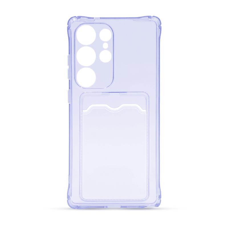 Futrola CLEAR WALLET za Samsung S25 Ultra ljubicasta