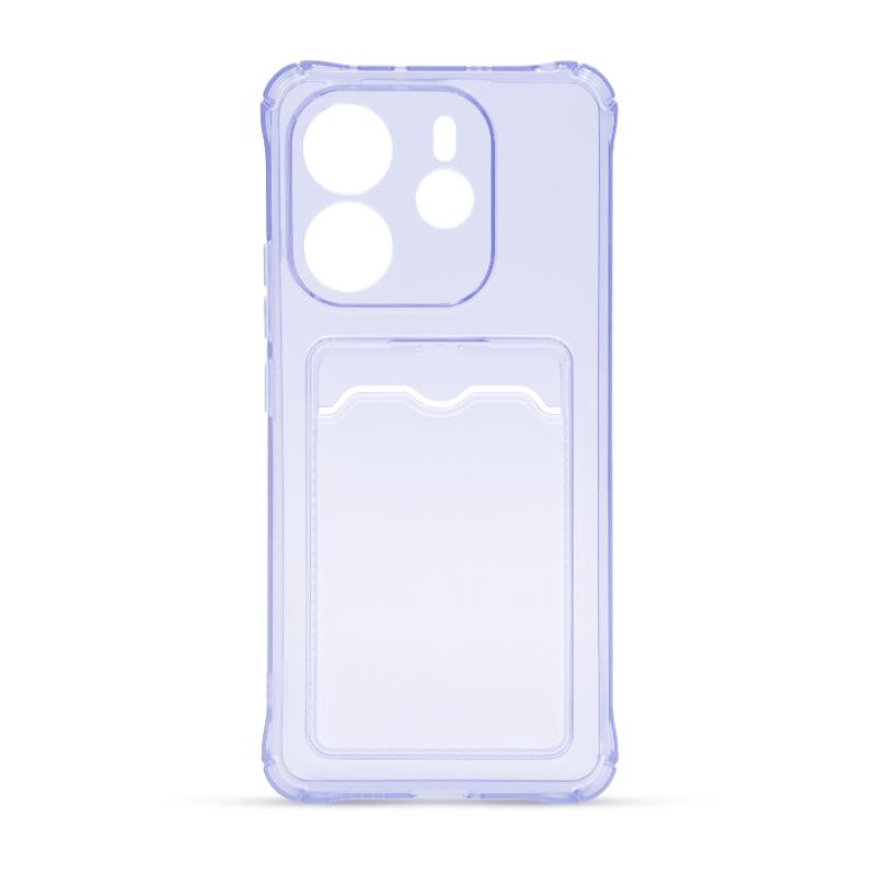 Futrola CLEAR WALLET za Xiaomi Redmi Note 14 4G ljubicasta