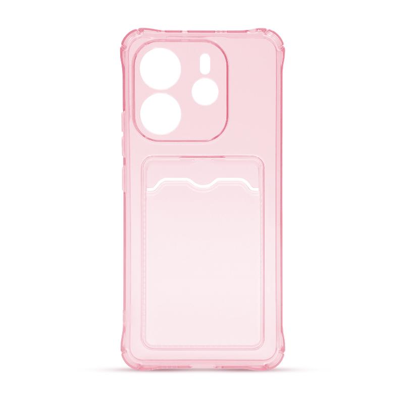 Futrola CLEAR WALLET za Xiaomi Redmi Note 14 4G roze