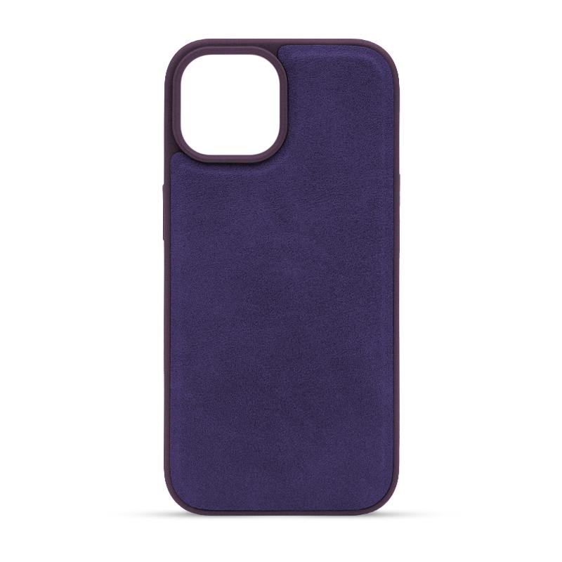 Futrola LEATHER CASE za Iphone 15 ljubičasta