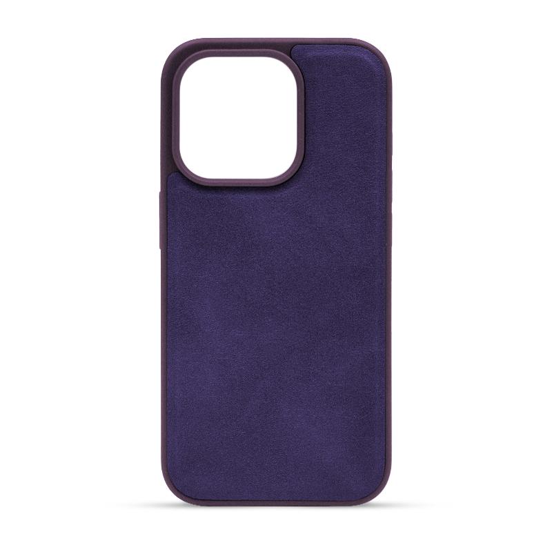 Futrola LEATHER CASE za Iphone 15 Pro ljubičasta