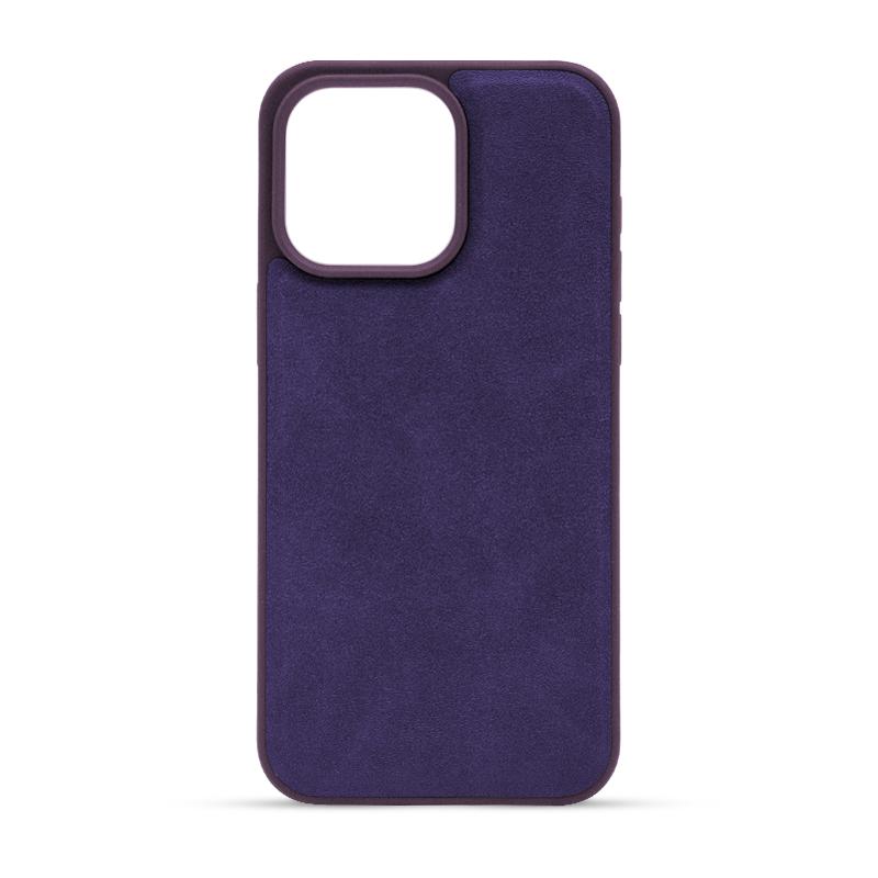 Futrola LEATHER CASE za Iphone 15 Pro Max ljubičasta