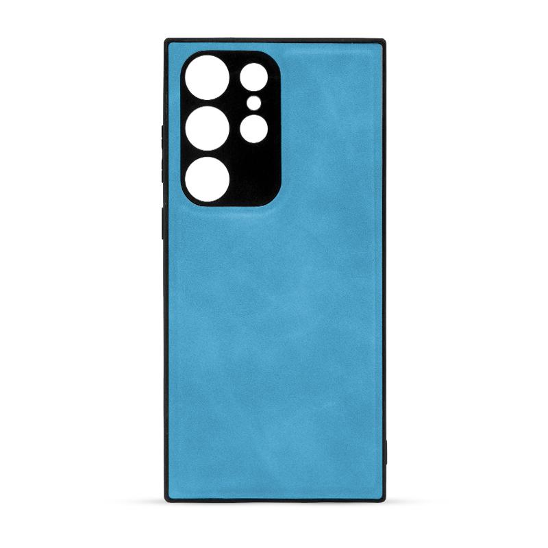 Futrola LEATHER CASE za Samsung S23 Ultra svetlo plava