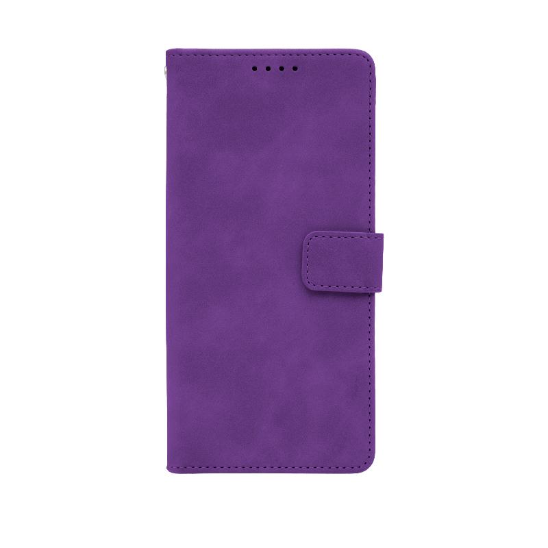 Futrola LEATHER LUX FLIP za Samsung A06 ljubicasta