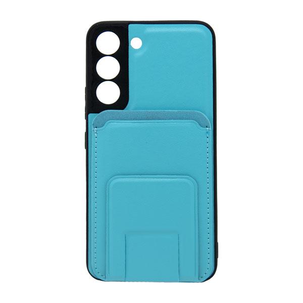 Futrola LEATHER MAGSAFE WALLET za Samsung S22 svetlo plava