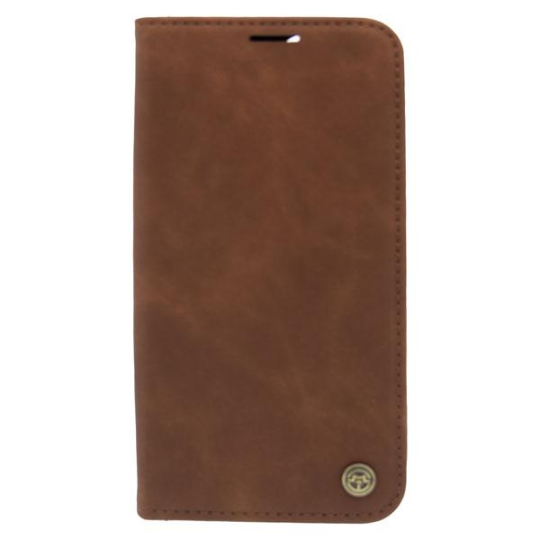 Futrola LEATHER RETRO FLIP za Iphone 14 tamno braon