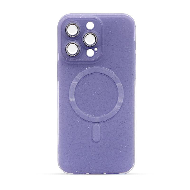 Futrola MAGSAFE GLITTER za Iphone 15 Pro Max svetlo ljubicasta