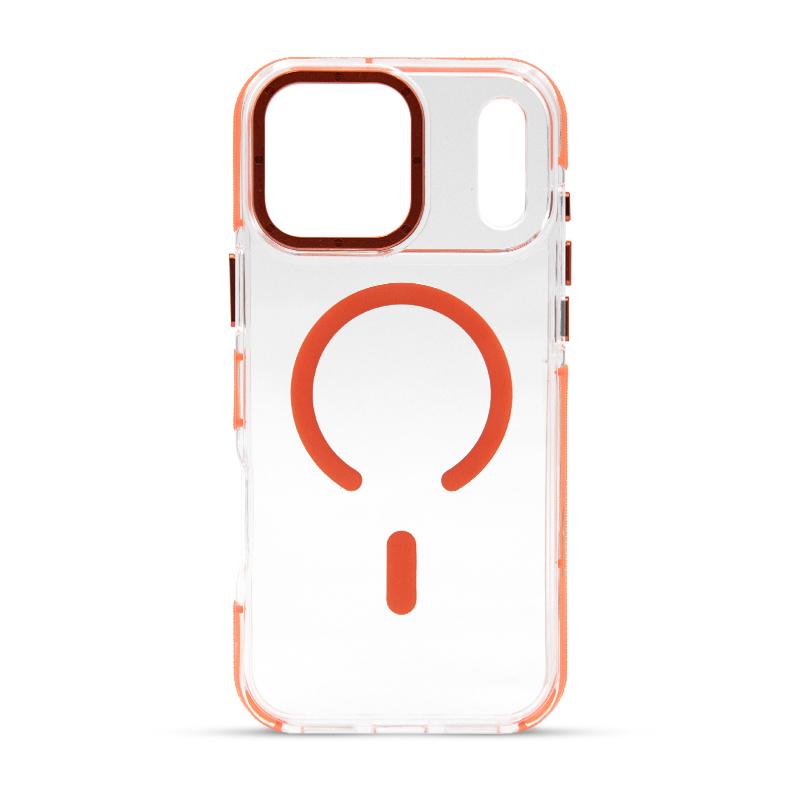Futrola MAGSAFE TRANSPARENT za Iphone 17 Pro Max narandzasta