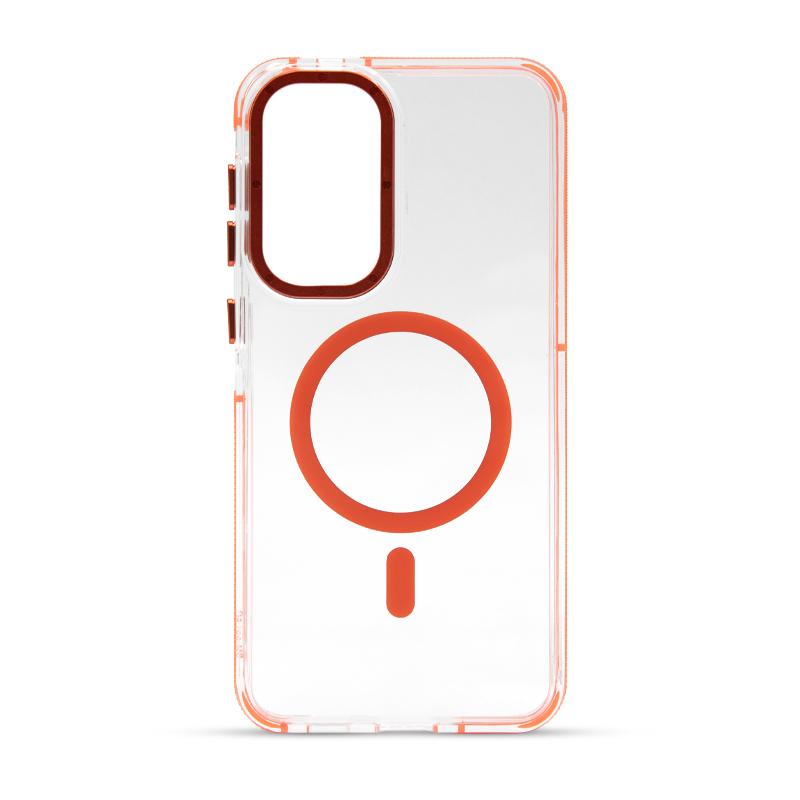 Futrola MAGSAFE TRANSPARENT za Samsung A57 narandzasta