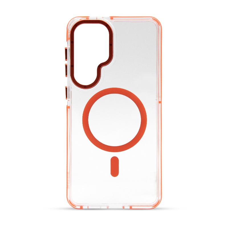 Futrola MAGSAFE TRANSPARENT za Samsung S26 Plus narandzasta