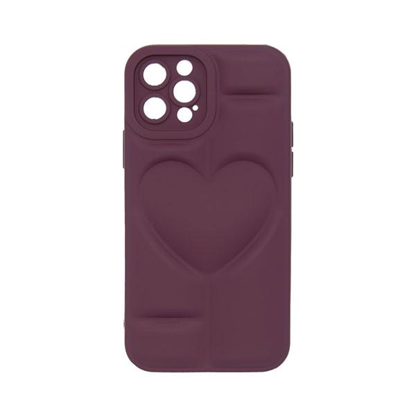 Futrola MATTE HEART za Iphone 12 Pro bordo