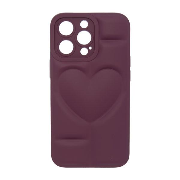 Futrola MATTE HEART za Iphone 13 Pro bordo