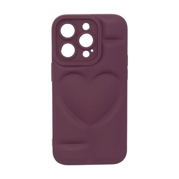 Futrola MATTE HEART za Iphone 14 Pro bordo