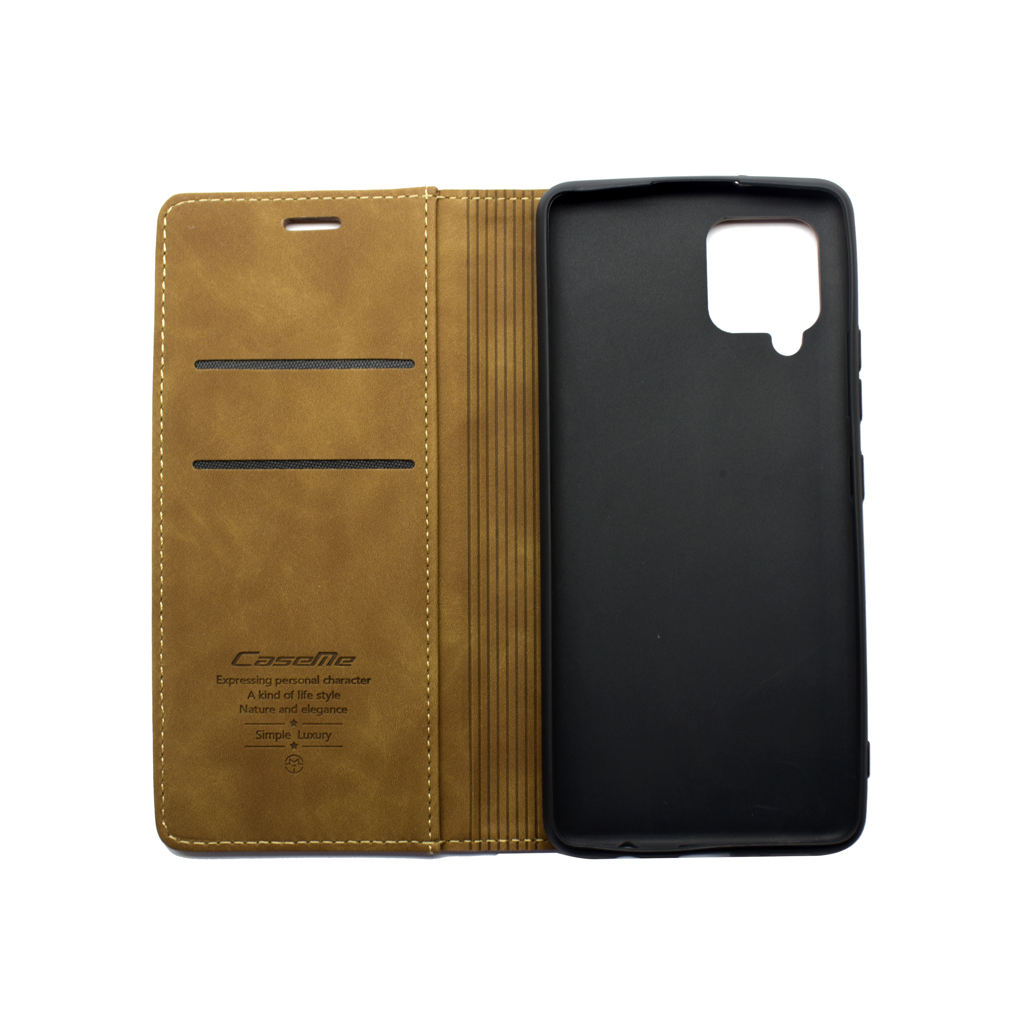 Futrola LEATHER RETRO FLIP za Samsung A42/A426F svetlo braon