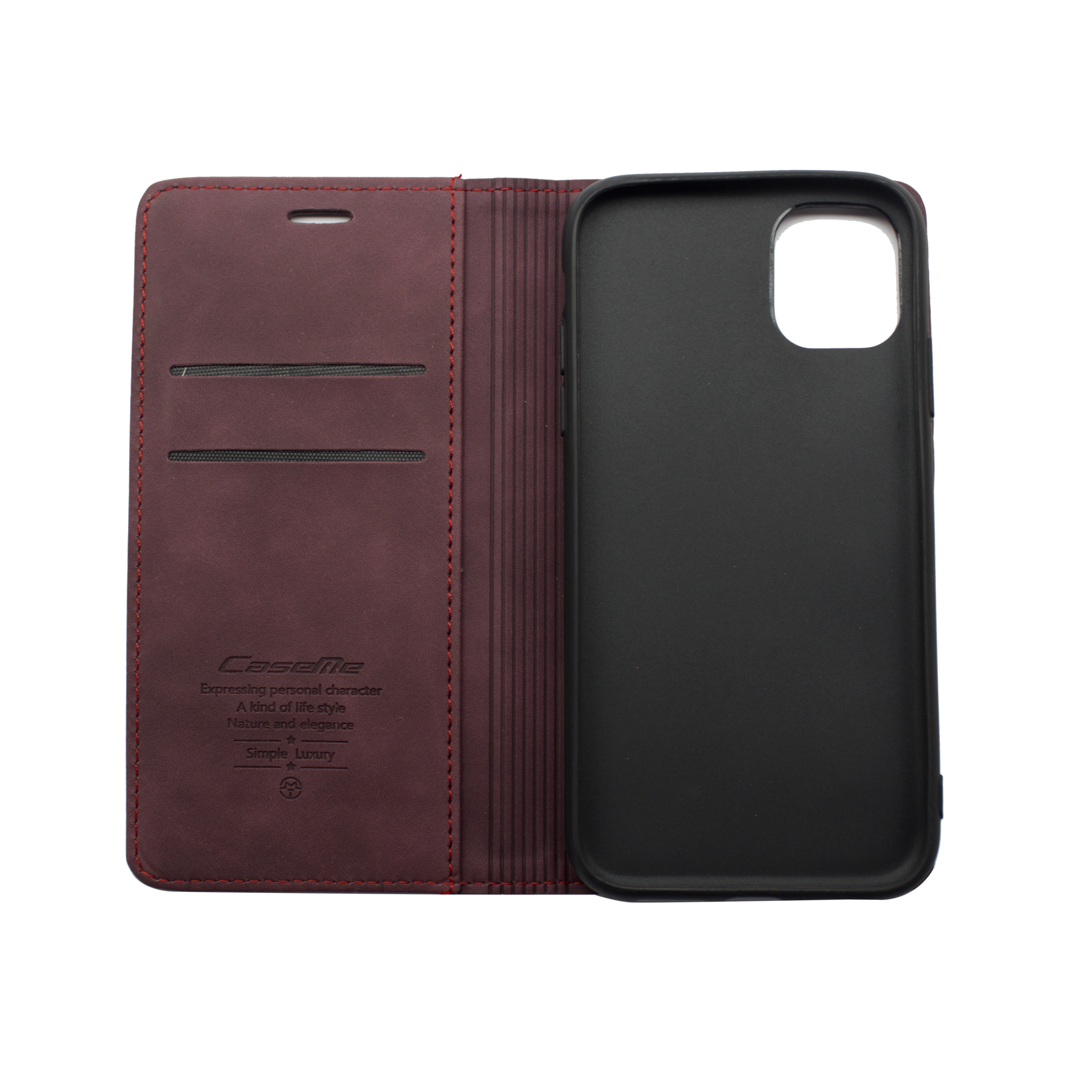 Futrola LEATHER RETRO FLIP za Iphone 11 (6.1) bordo