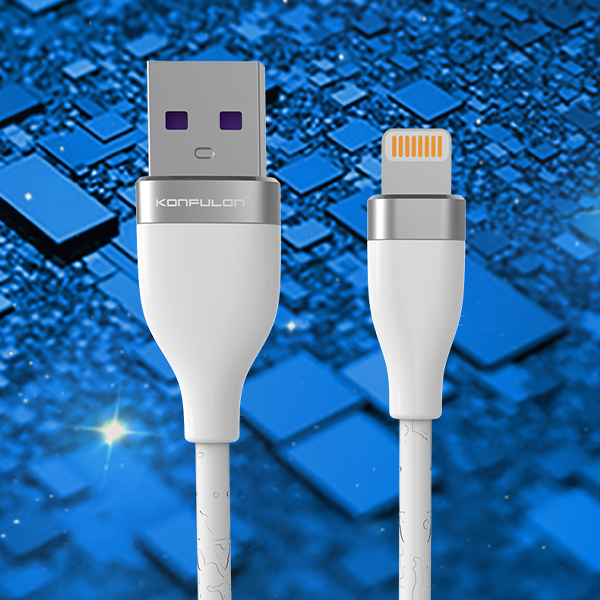 USB Cable KONFULON S83 Iphone 1M 3.1A bela