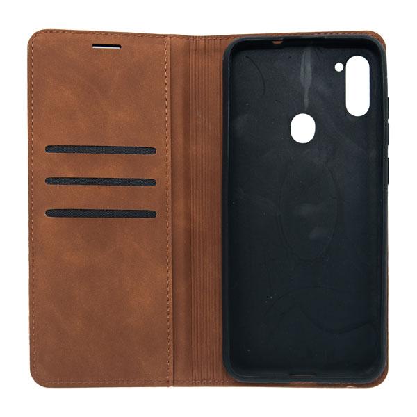 Futrola LEATHER RETRO FLIP za Samsung A11 tamno braon