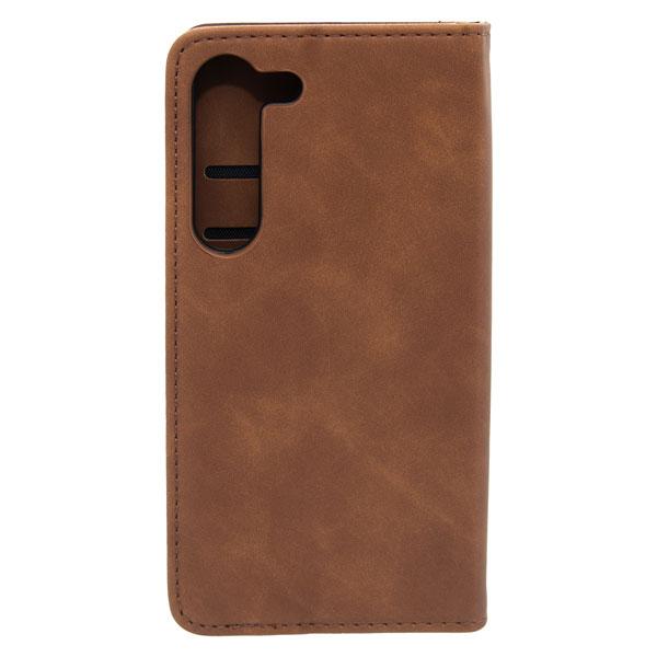 Futrola LEATHER RETRO FLIP za Samsung S23 tamno braon