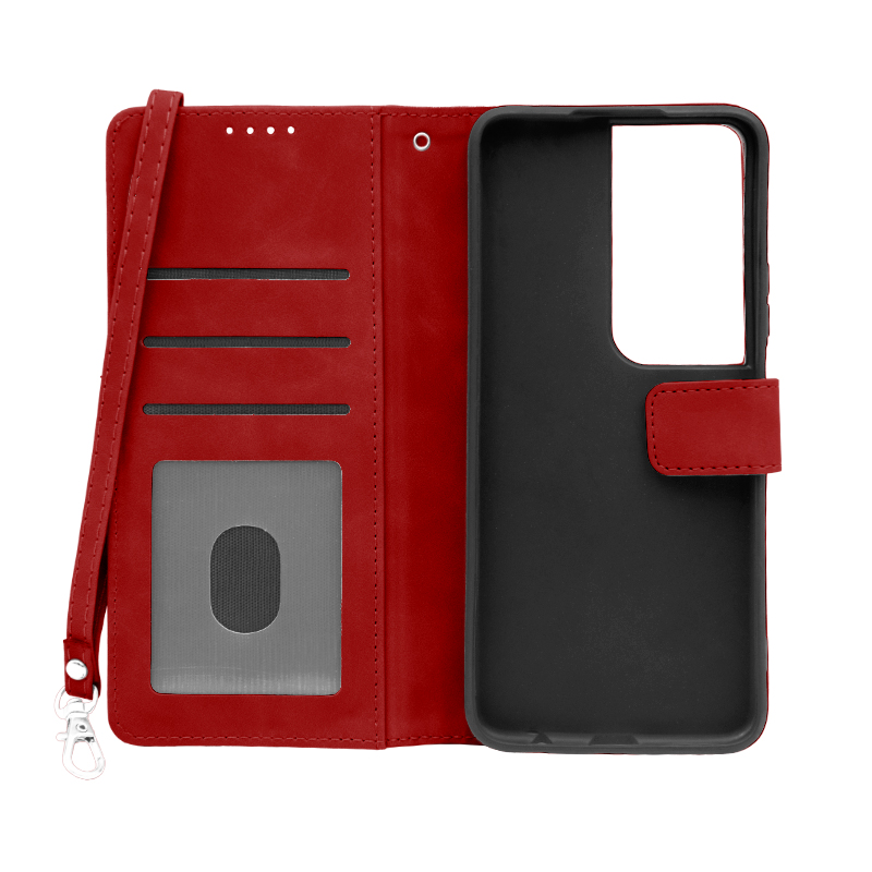 Futrola LEATHER LUX FLIP za Huawei Honor X7B crvena