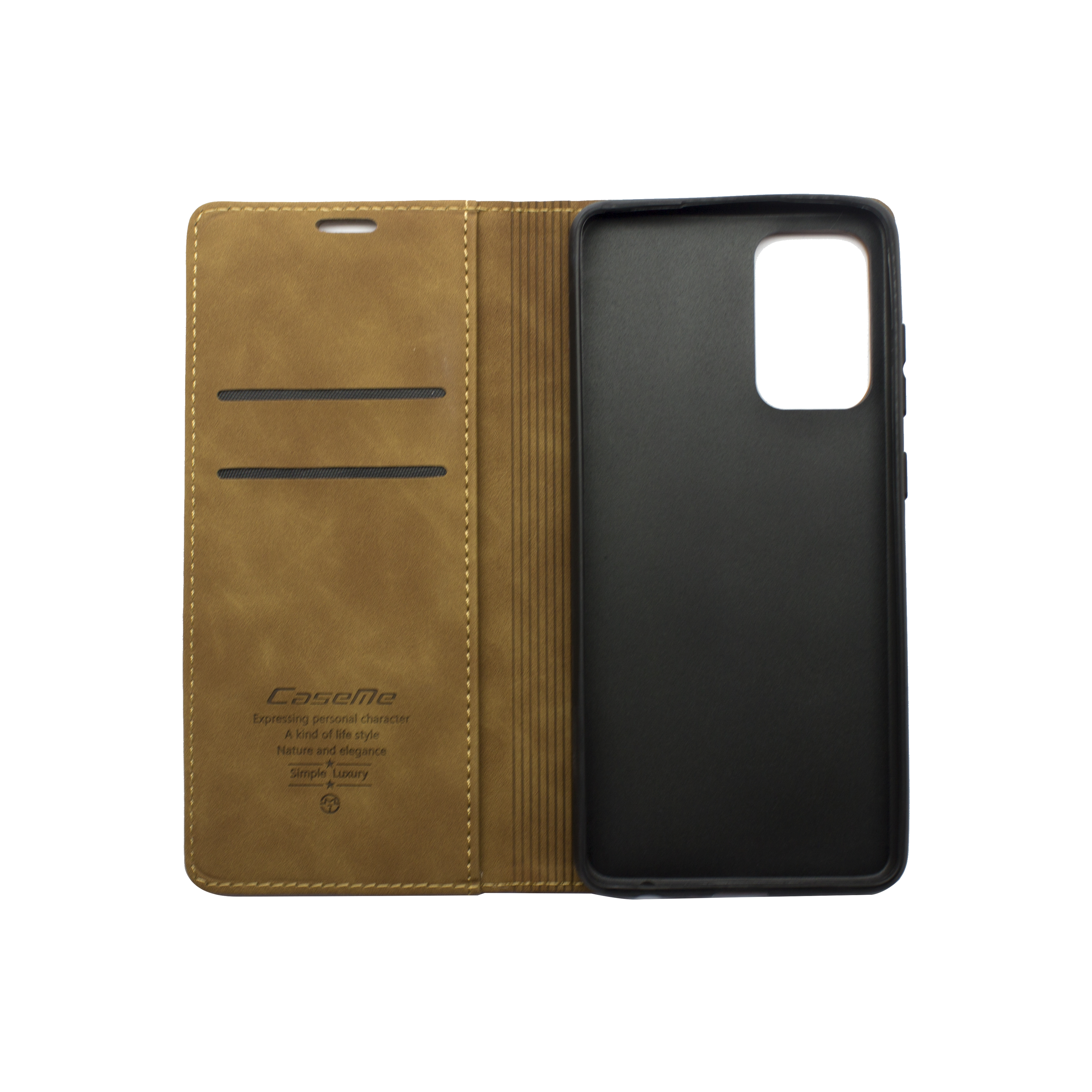 Futrola LEATHER RETRO FLIP za Samsung A72/A725F svetlo braon