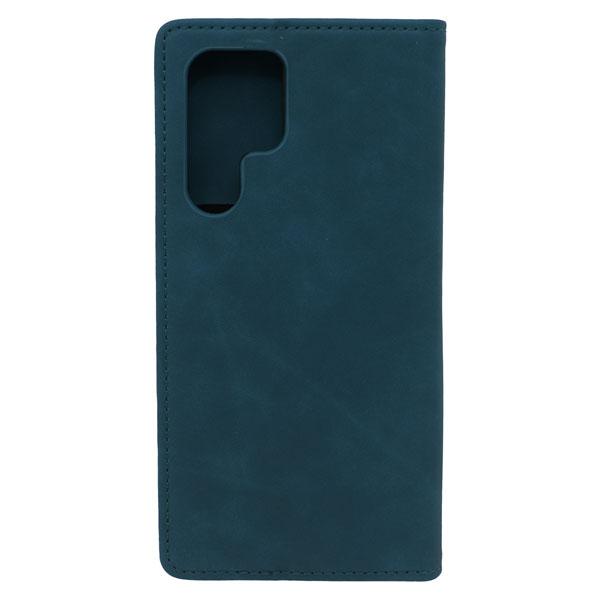 Futrola LEATHER RETRO FLIP za Samsung S22 Ultra plava