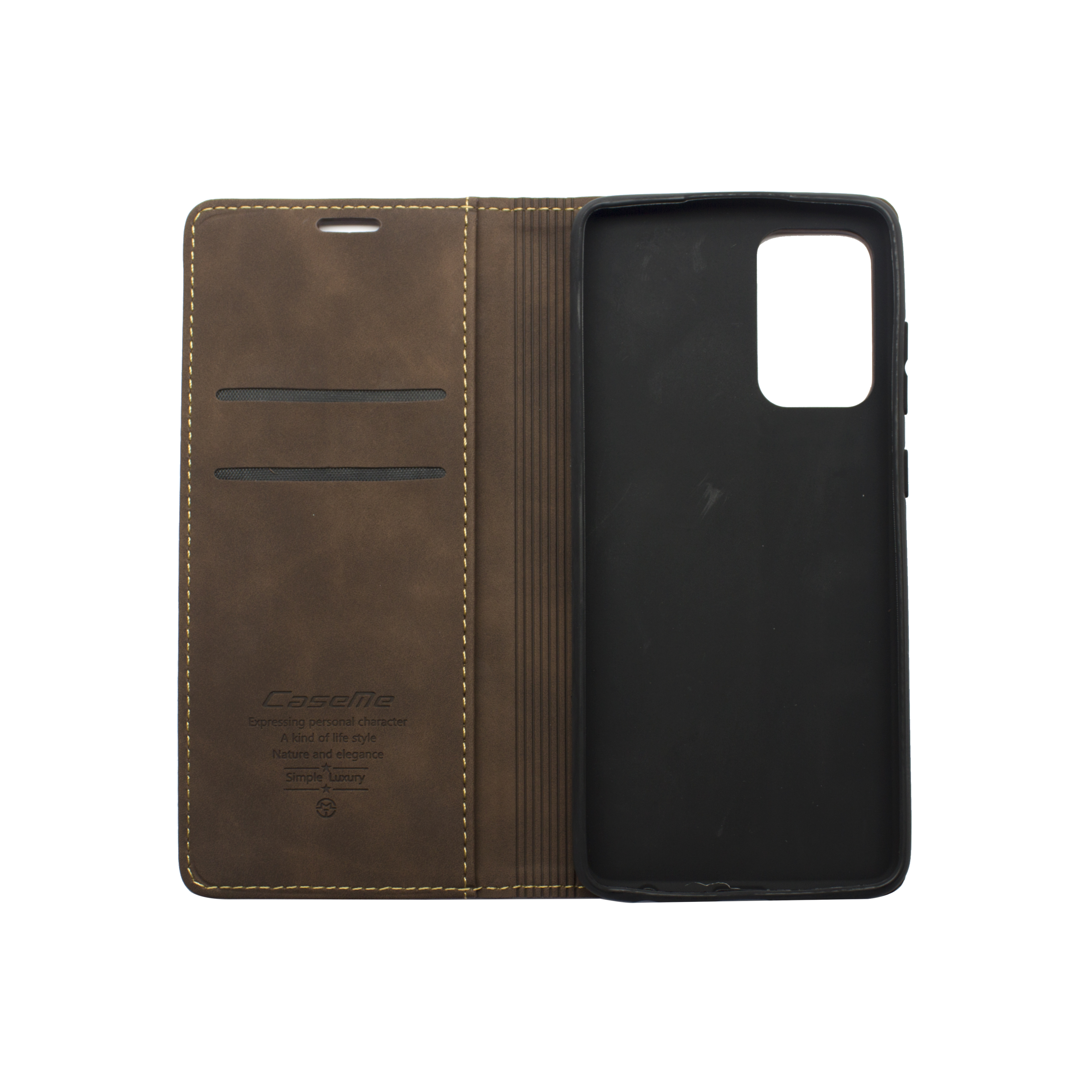 Futrola LEATHER RETRO FLIP za Samsung A72/A725F tamno braon
