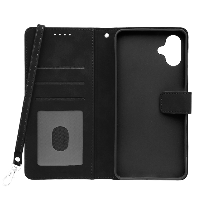 Futrola LEATHER LUX FLIP za Samsung A06 crna