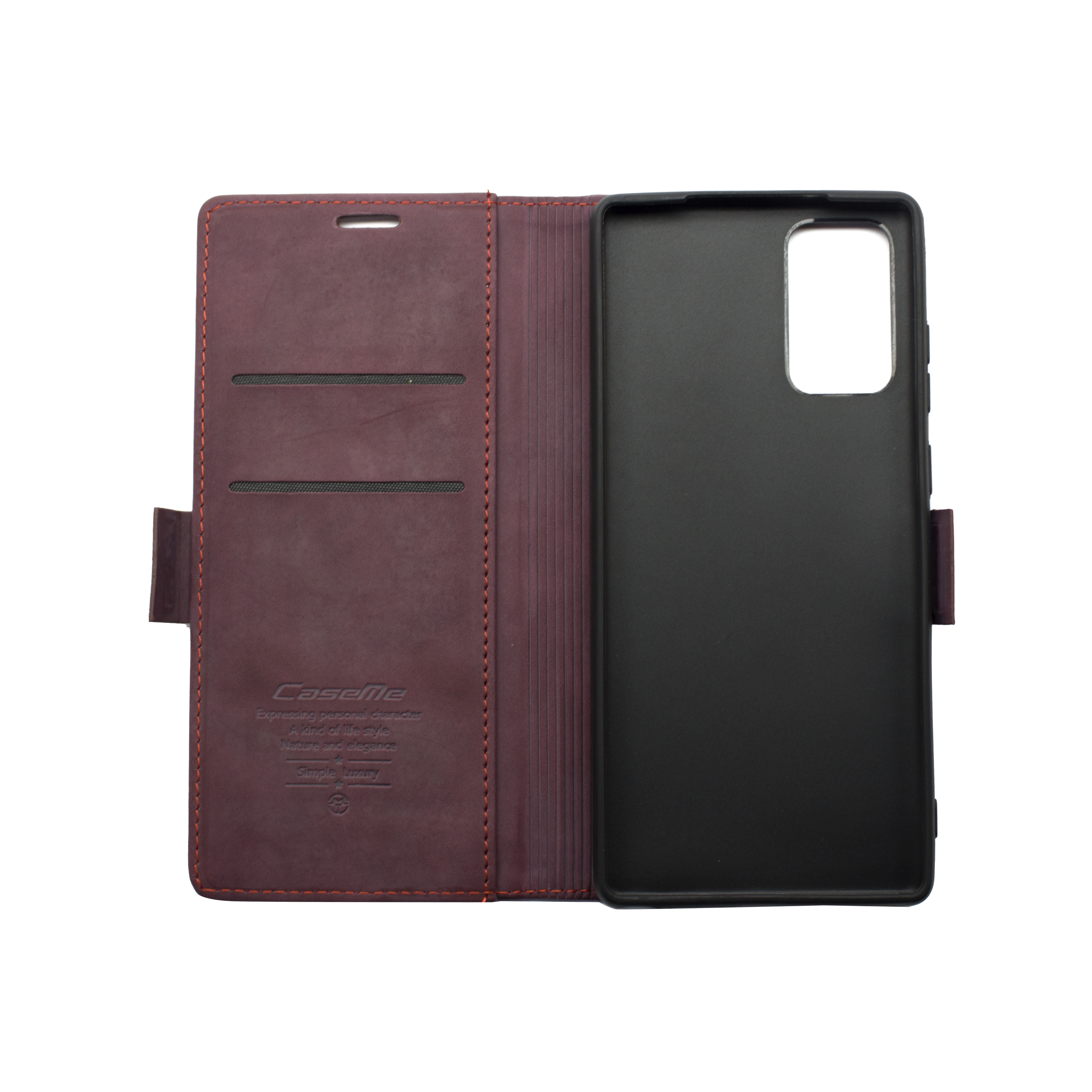 Futrola LEATHER RETRO FLIP za Samsung Note 20/N980F bordo