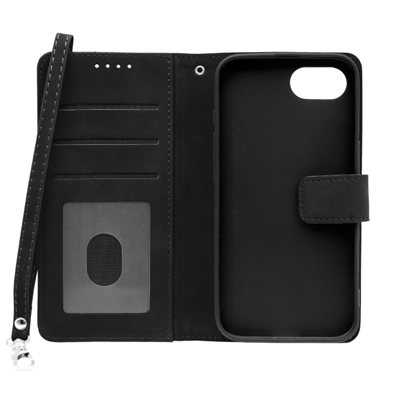 Futrola LEATHER LUX FLIP za Iphone 16E crna