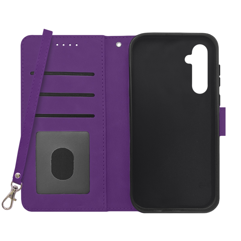 Futrola LEATHER LUX FLIP za Samsung A55 ljubicasta