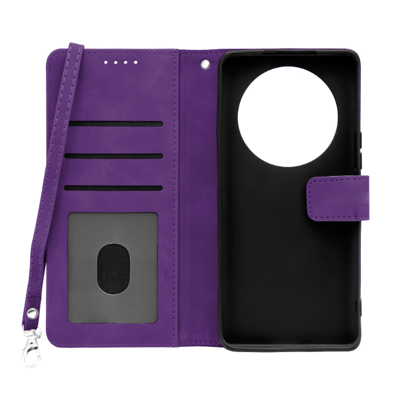 Futrola LEATHER LUX FLIP za Huawei Magic 7 Lite ljubicasta