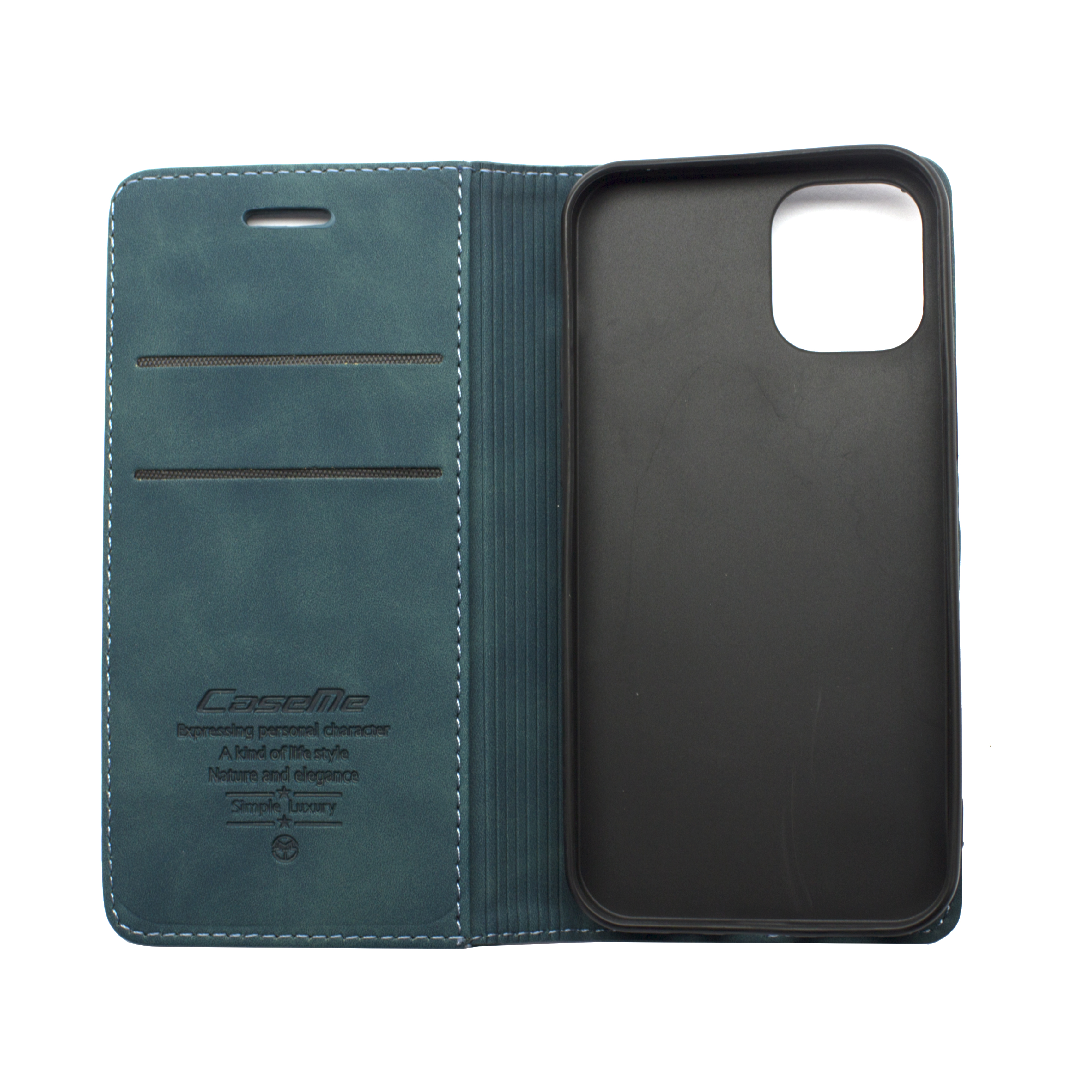 Futrola LEATHER RETRO FLIP za Iphone 12 Pro Max (6.7) plava