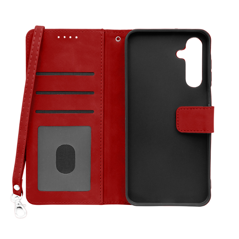 Futrola LEATHER LUX FLIP za Samsung A16 crvena