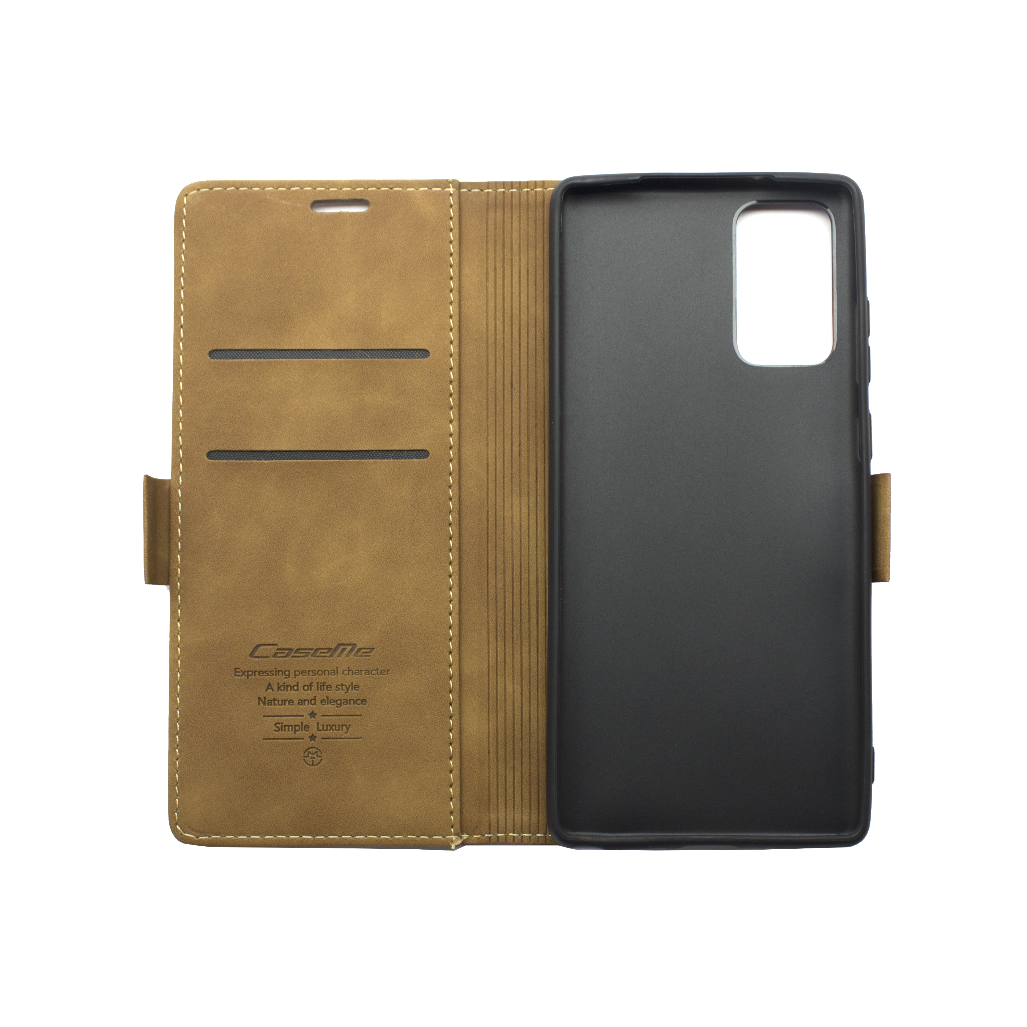 Futrola LEATHER RETRO FLIP za Samsung Note 20/N980F svetlo braon