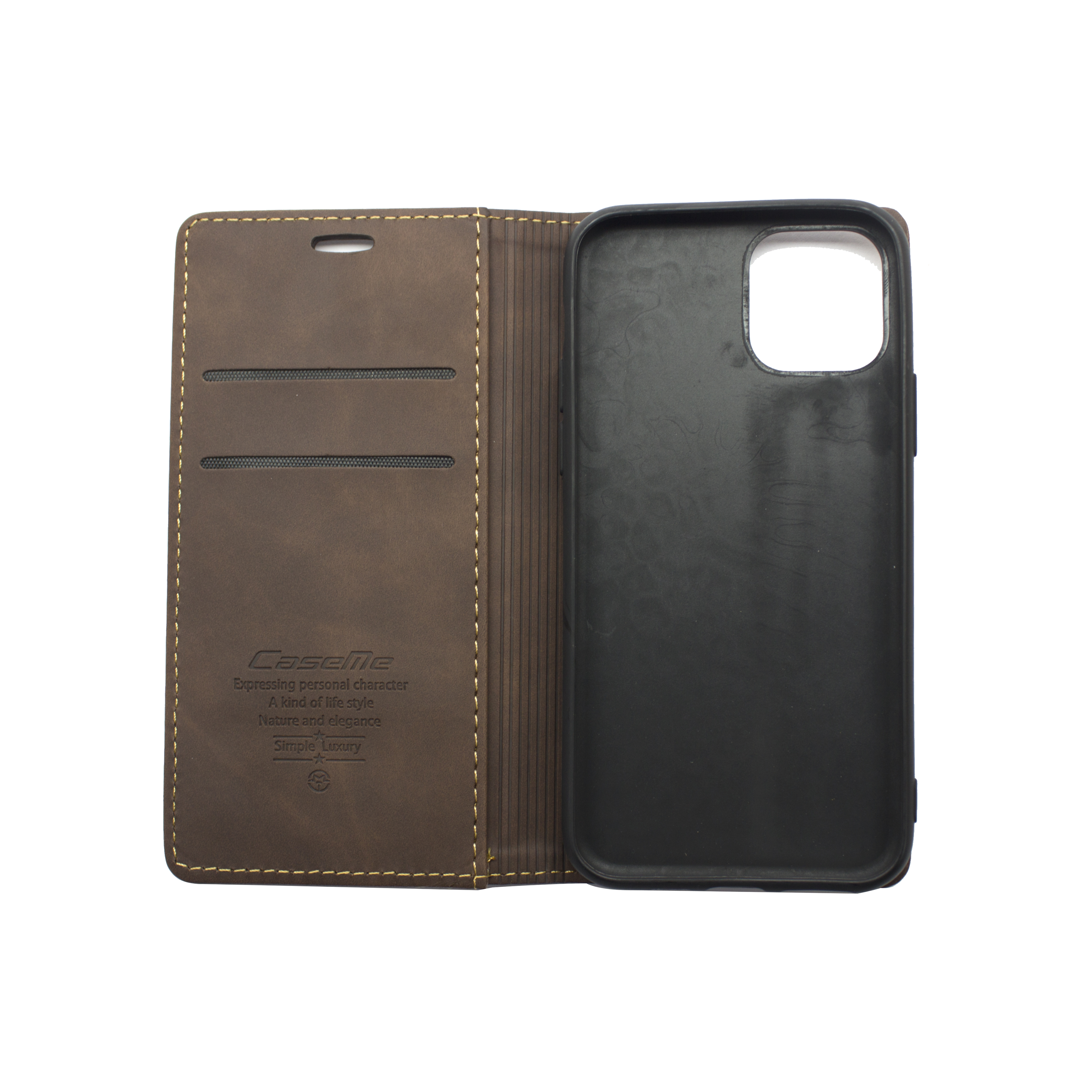Futrola LEATHER RETRO FLIP za Iphone 11 Pro (5.8) tamno braon