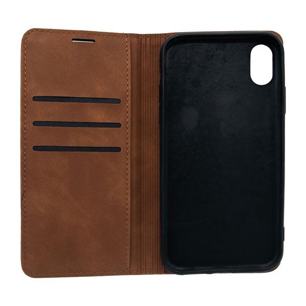 Futrola LEATHER RETRO FLIP za Iphone XR tamno braon