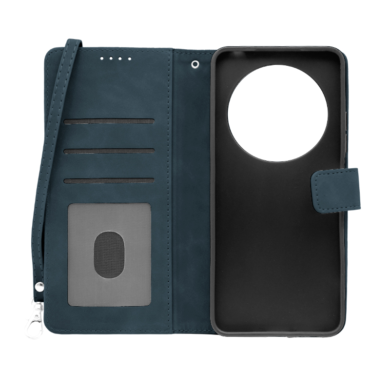 Futrola LEATHER LUX FLIP za Xiaomi Redmi 14C plava