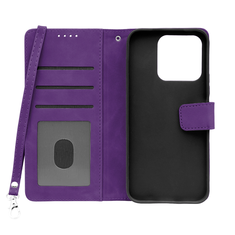 Futrola LEATHER LUX FLIP za Huawei Honor X8B ljubicasta