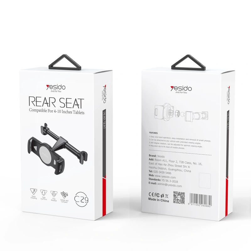 Auto držač YESIDO C29 crna