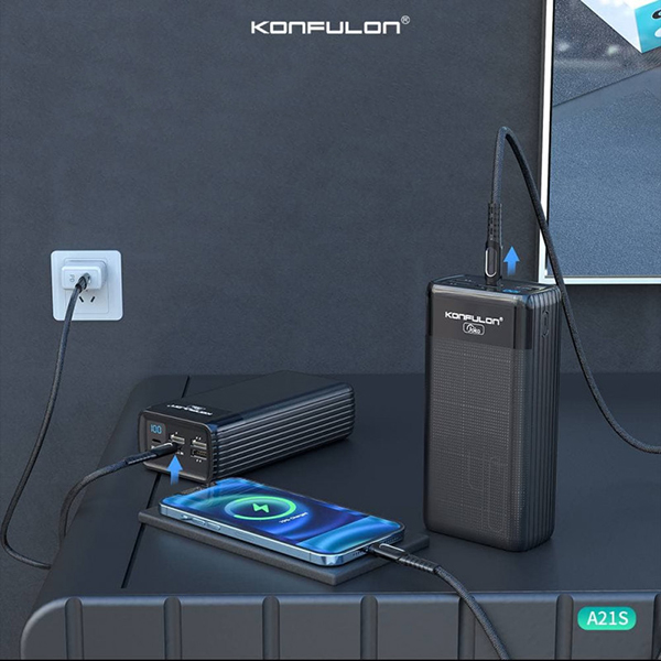 Power Bank KONFULON A21S 40000 mAh 15W TypeC 3.0A crna
