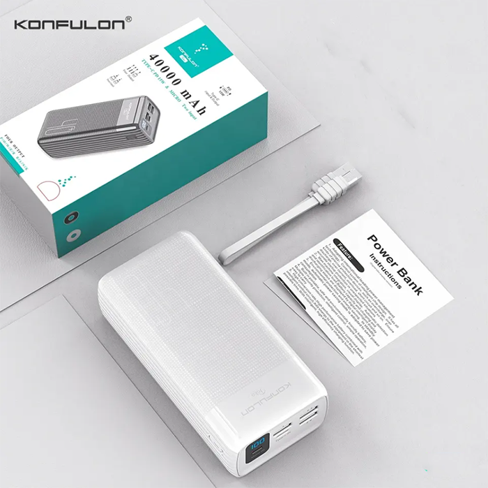 Power Bank KONFULON A21S 40000 mAh 15W TypeC 3.0A bela
