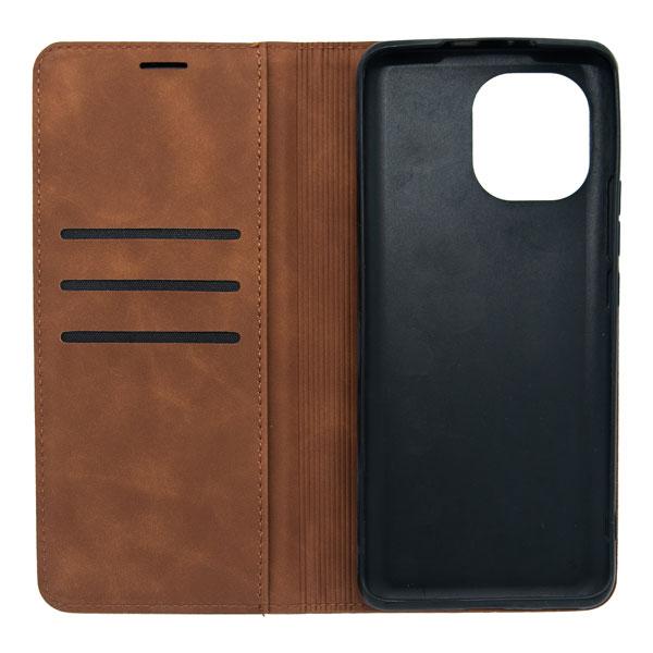 Futrola LEATHER RETRO FLIP za Xiaomi Mi 11 tamno braon